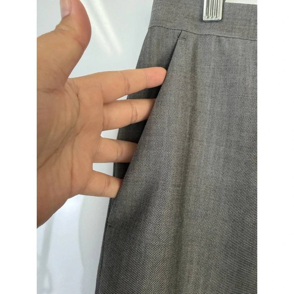 Banana Republic Tailored Slim Fit Trousers Mens 36x32 Gray Italian Fab 100% Wool